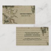 Naamkaart voor afstuderen met verblindd griffijn contactkaartje (Voorkant / Achterkant)