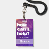 Naamkaartje kerklid ID-sjabloon Badge (Voorzijde met lanyard)