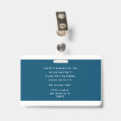 naamkaartje met barcode voor werknemers badge (Achterkant met clip)