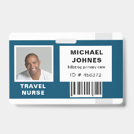 naamkaartje met barcode voor werknemers badge