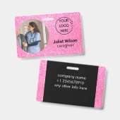 naamkaartjes verzorger id badge (Voor- en achterkant)