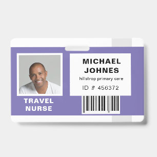 naamlabel met barcode en foto voor personeel badge