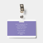 naamlabel met barcode en foto voor personeel badge (Achterkant met clip)