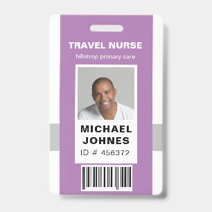 naamlabel met barcodefoto voor personeel badge