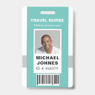 naamlabel met barcodefoto voor personeel badge