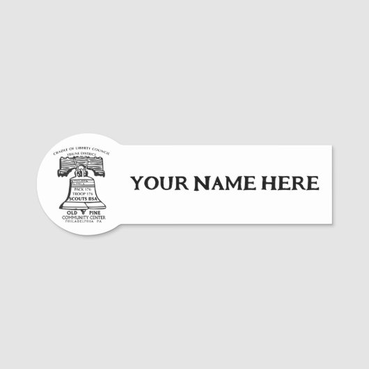 Naamlabel Naamplaatje (Voorkant)
