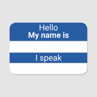 Naamlabel taal droog wissen naamplaatje