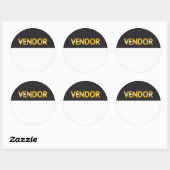 Naamlabel van leverancier voor vakbeurs of eveneme ronde sticker (Vel)