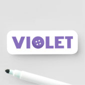Naamlabel Violet knop Naamplaatje (In situ)