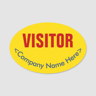 NaamLabel "VISITOR"-markering voor opgelet Naamplaatje