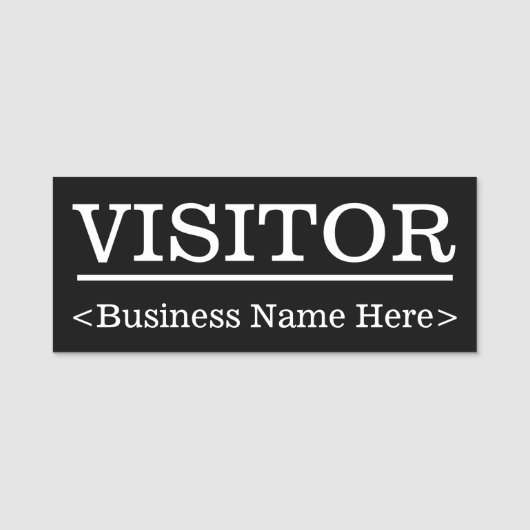 Naamlabel "VISITOR" Naamplaatje (Voorkant)