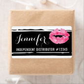 Naamlabel voor gastvrouw lippenstift distributeur etiket (Insitu)