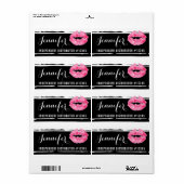 Naamlabel voor gastvrouw lippenstift distributeur etiket (Full Sheet)