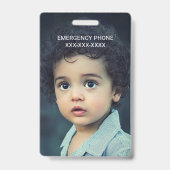 Naamlabel voor kind Foto Personaliseer Badge (Achterkant)