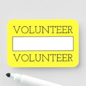 Naamlabel "VRIJWILLIGER" Naamplaatje (In situ)