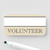 Naamlabel "VRIJWILLIGER" Naamplaatje (In situ)