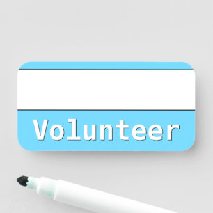 Naamlabel "Vrijwilliger" Naamplaatje