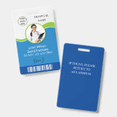 naamlabels blauw Dokter medische ID badges (Voor- en achterkant)