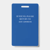 naamlabels blauw Dokter medische ID badges (Achterkant)