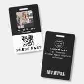 naamlabels coole qr-code mediadruk id-badge badge (Voor- en achterkant)