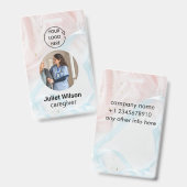 naamlabels elegante verzorger id-badge	 badge (Voor- en achterkant)
