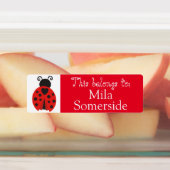 Naamlabels voor kinderen Schattige lieveheersbeest Labels (Aangebracht)