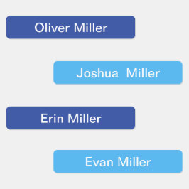 Naamlabels voor schoolkamp kinderopvang labels