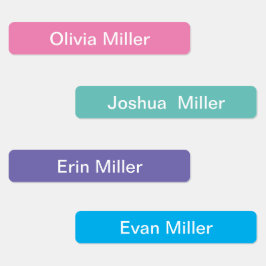 Naamlabels voor schoolkamp kinderopvang labels