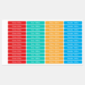 Naamlabels voor schoolkampdagopvang labels (Vel)