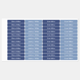 Naamlabels voor schoolkampdagopvang labels