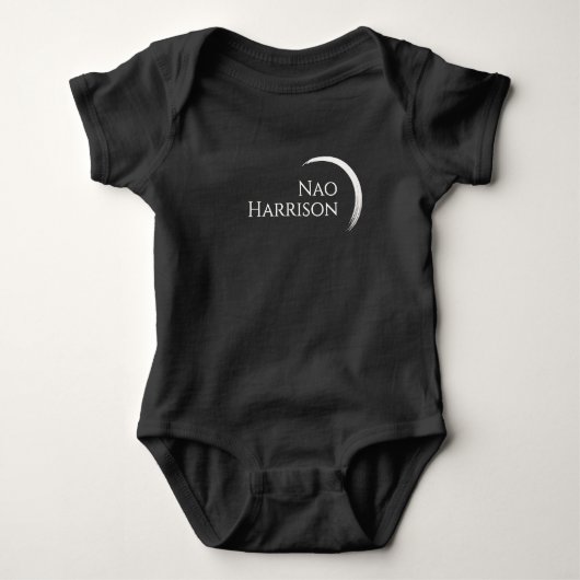 Naamlogo, Elegante Minimale Witte Halve Maan Romper (Voorkant)