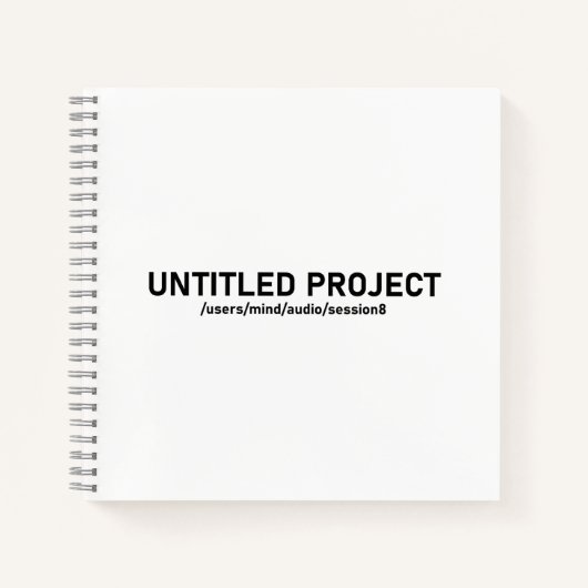 Naamloos project - Audio Session Glitch T-shirt V1 Notitieboek (Voorkant)