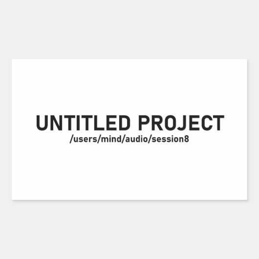 Naamloos project - Audio Session Glitch T-shirt V1 Rechthoekige Sticker (Voorkant)