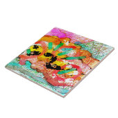 Naamloze Abstracte digitale schilderkunst 2 Tegeltje (Zijkant)