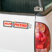NaamMarkeringen Jason en Phoenix-teken/sticker/mag Bumpersticker (Op Truck)