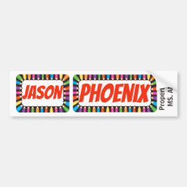 NaamMarkeringen Jason en Phoenix-teken/sticker/mag Bumpersticker
