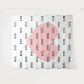 Naammonogram logo bruiloft feest foto achtergrond wandkleed (Voorkant (horizontaal))