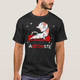 Naamowste Kitty Cat Meditation T-shirt Yoga Cats K
