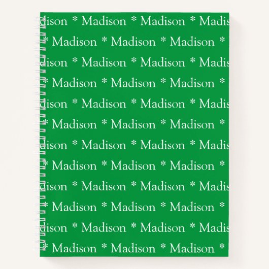  naampatroon groen wit recept notitieboek (Voorkant)