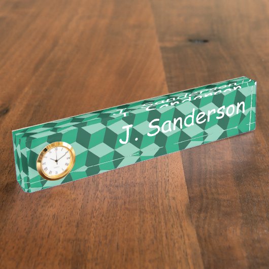 naamplaat - Drie dikke blokken Naambordje (Zijkant)