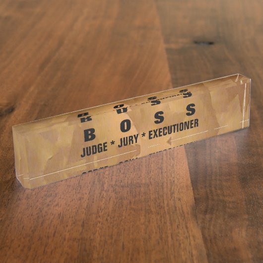 Naamplaat geborsteld koper metallic naambordje (Zijkant)