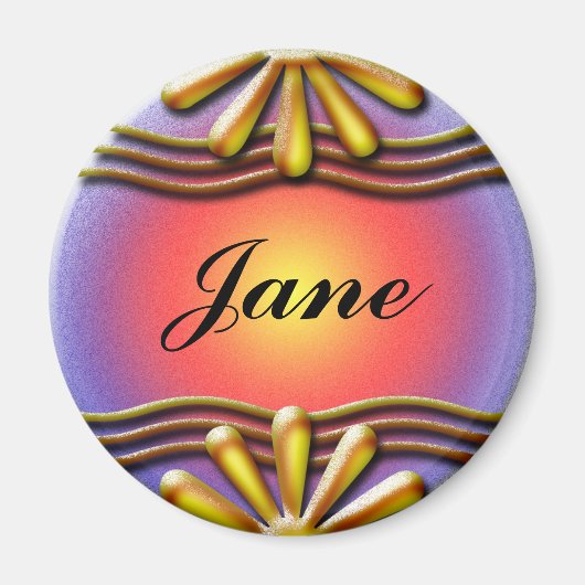 Naamplaat Geel Magneet (Voorkant)