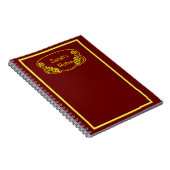 naamplaat met goudvorm notitieboek (Rechterzijde)