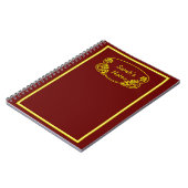 naamplaat met goudvorm notitieboek (Linkerzijde)