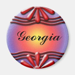 Naamplaat Rood Magneet