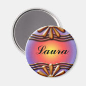 Naamplaat Sinaasappel Magneet (Voorkant / Achterkant)