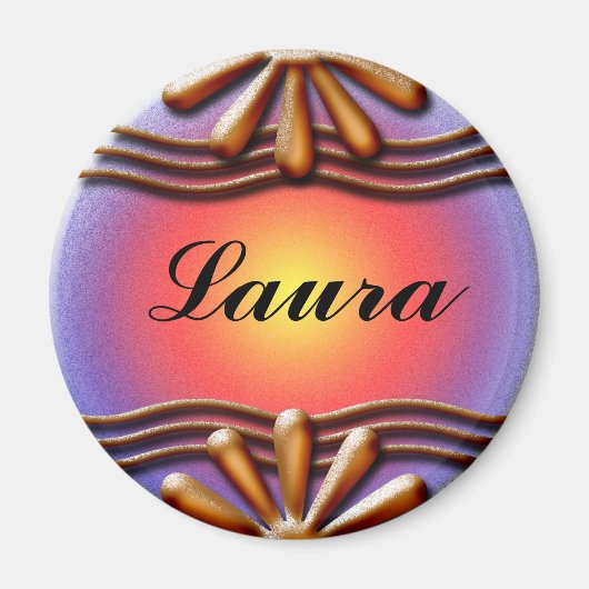 Naamplaat Sinaasappel Magneet (Voorkant)