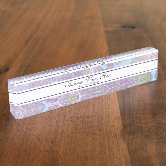 Naamplaat Sjabloon Abstract Naambordje (Zijkant)