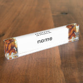 naamplaat van de merg en de pony naambordje (Zijkant)