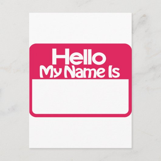 Naamplaatje Briefkaart (Voorkant)